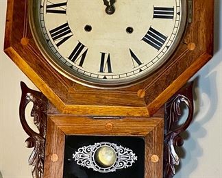 SOLD.  $495  E.N. Welch   Forestville , Conn Anglo American 8 day Clock Regulator Wall Clock , English  Case circa 1870