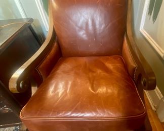 SOLD So Comfy!   Leather Arm Chair $174!!