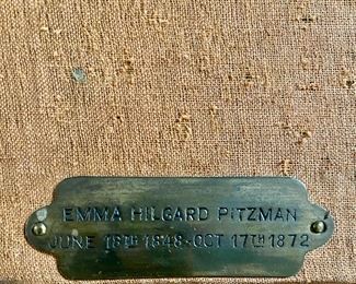 Emma Pitzman   1848 to 1872      St Louis Lady..