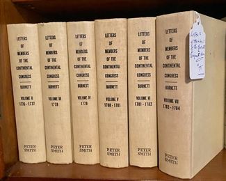 SOLD   Set of 6 Volumes Letters of Members of the Continental Congress    $75