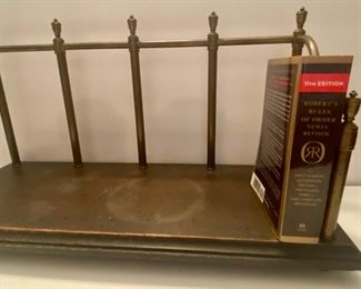 Great Book Holder  Stand   Brass Railing & Ft    20" long    $119