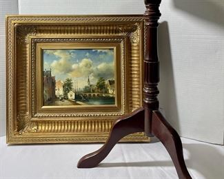 Vintage table and painting