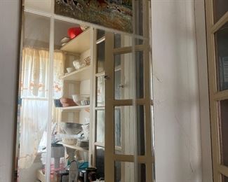 Neat Mirror with painting of a fox hunt scene