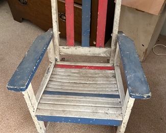 Oak Painted Child's Rocker