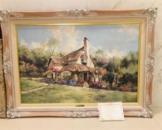 Marty Bell Painting with COA The Periwinkle Tea Room