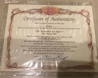 Marty Bell COA Periwinkle Tea Room