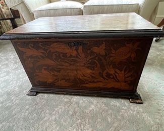 Amazing Hand Carved wooden Chest.  Beautiful carvings