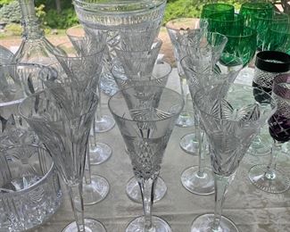 WATERFORD Champagne Flutes + Bucket