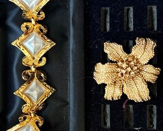 Edouard Rambaud bracelet + CINER Flower Brooch