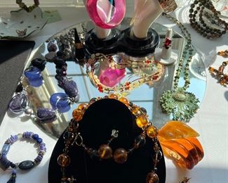 BALTIC AMBER Necklace + Earrings 