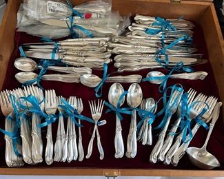 INTERNATIONAL ‘SILVER MELODY’ STERLING FLATWARE SET over 230pcs.! Circa 1955