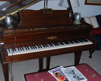 VINTAGE CHICKERING PIANO AND BENCH - JUST TUNED!  SOUNDS GREAT!
