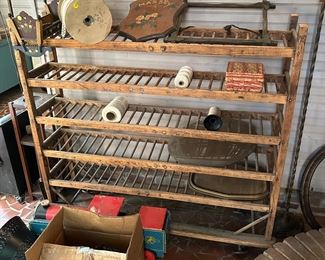 1880s Antique Shoe Rack on Casters $400