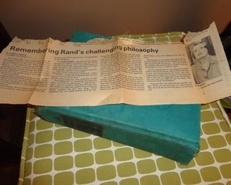 First Printing of Atlas Shrugged by Anne Rand