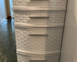 Plastic storage drawers