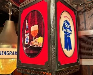 Pabst Blue Ribbon lighted rotating sign