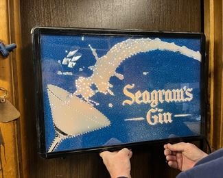 Seagram's Gin lighted sign