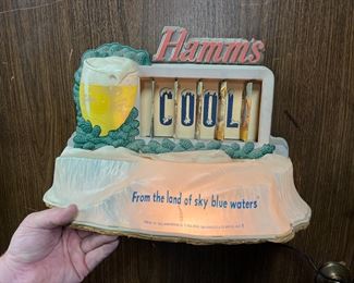 Hamm's skating bear motion sign (no bear!)