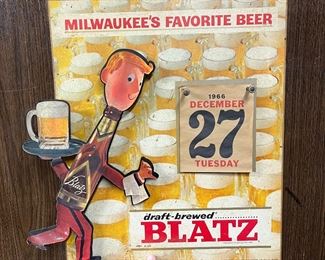Blatz vintage calendar 1960's