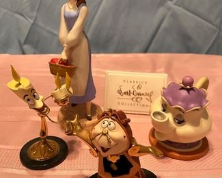 Beauty and the Beast Belle, candlestick and clock