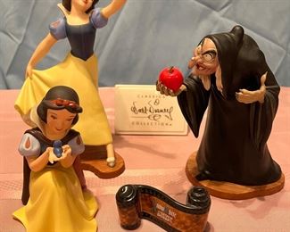 Snow White with bluebird, witch and scroll