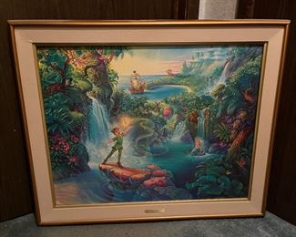 Framed litho by Tom DuBois "The Magic of Peter Pan" (no COA)