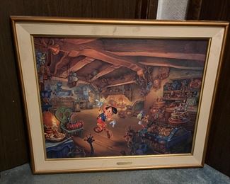 Framed litho by Tom DuBois "Pinocchio's Magical Adventures"