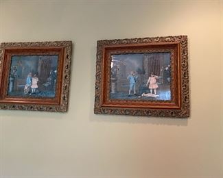 large ornate gilded oak frames victorian era 