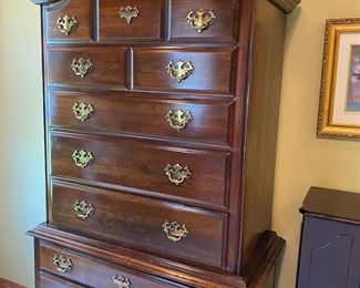VIntage Kincaid Chippendale style highboy dresser (purchased from Spikes Furniture in Port Huron) 