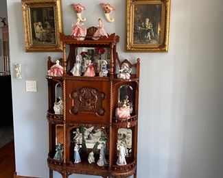 Carved Whatnot shelf..(some of the lady figures have been removed)