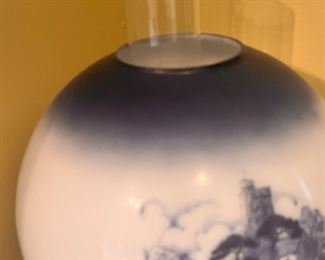 blue and white smaller lamp 