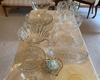 beaiutiful assortment of serving pieces 