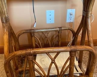 vintage rattan magazine stand 
