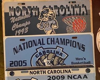 Vintage UNC-Chapel Hill Basketball Championship Plates