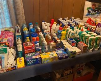 Lots of Household and Cleaning Supplies
