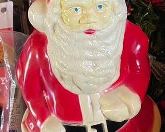 Vintage Tabletop Santa Blow Mold