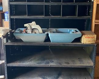 Metal Shop Shelf and Bin