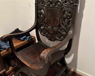 Antique Wood Carved Chair