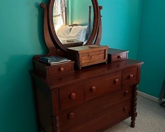 Dresser with Oval Mirror