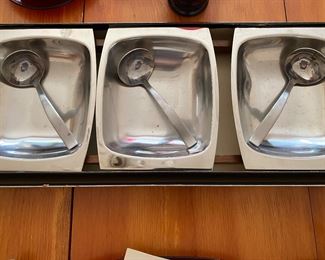 Mid Century Stainless Hostess Set/Stockholm with Original Box