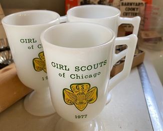 Fire King Girl Scout Mugs