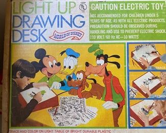 Vintage Light Up Drawing Desk, Disney