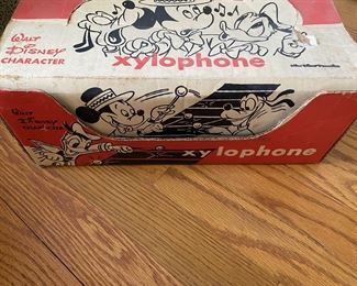 Vintage Walt Disney Xylophone/Box