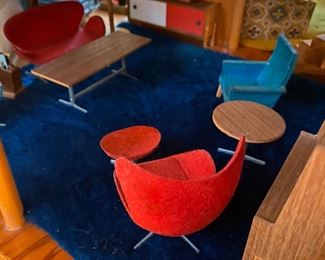 Mid Century Dollhouse Furniture