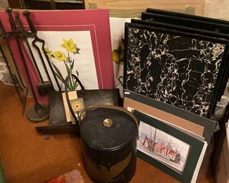 Mid Century Ice Cooler, Mid Century TV Tables