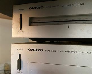 Onkyo  Amp   and Receiver. THEY ARE WIRED TOGETHER !!