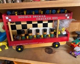 Double Decker Checker Bus