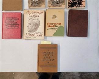 Frank Dobie books.  One signed.