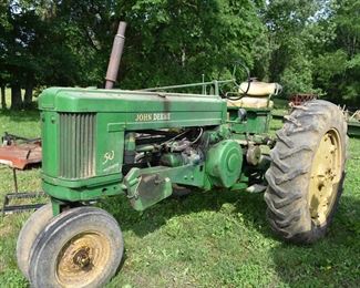 John Deere 50 in Running Condition with Power Steering, Electric Starter and More! Buy it now for $5,000 or Make Offer/Bid. Offers/Bids will be taken until 11am on Saturday. At that time only those who have been making Offers/Bidding will be allowed to continue until we have a new owner of this Tractor. Call if you have any questions.