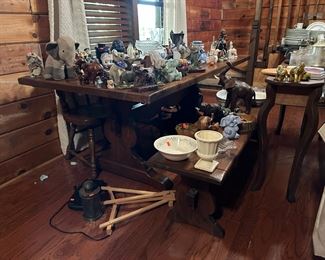 Dining table and bench